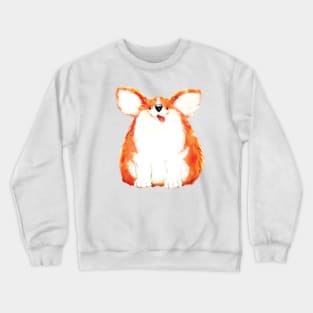 Smiling round Corgi dog Crewneck Sweatshirt